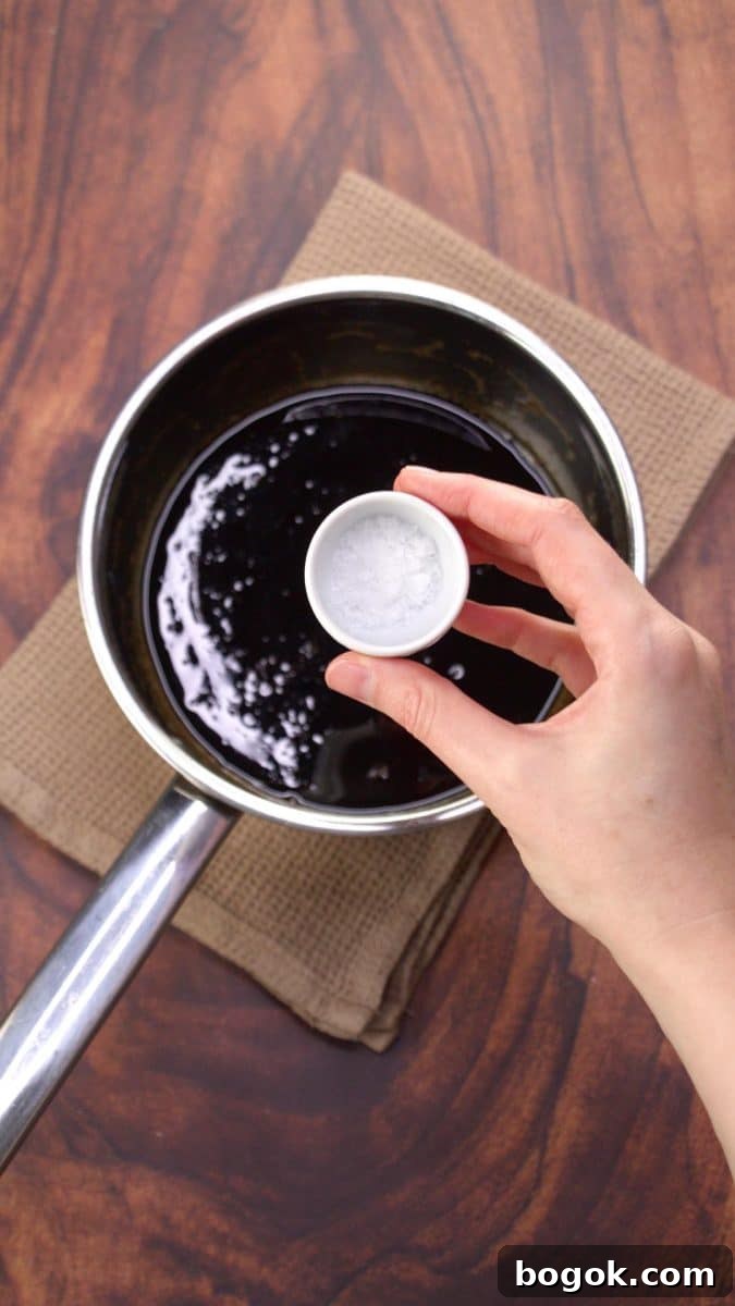 Coarse salt added to a brown sugar simple syrup - Hostess At Heart