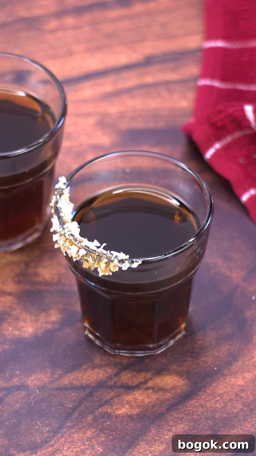 A caramel bourbon cocktail with a caramel salted rim - Hostess At Heart
