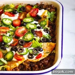 Tortilla Taco Casserole Recipe: Cheesy Mexican Layer Bake 4 taco casserole