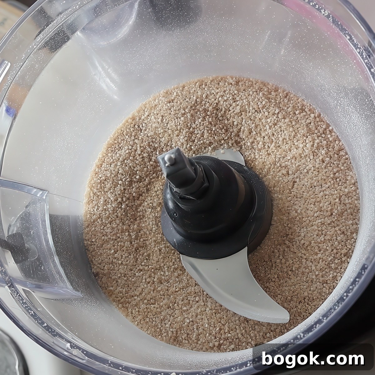 turbinado sugar in food processor.