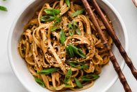 Creamy Peanut Butter Noodles Recipe with Garlic and Soy