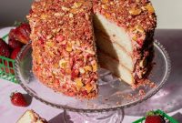 Strawberry Shortcake Cake Inspired by Ice Cream Bars
