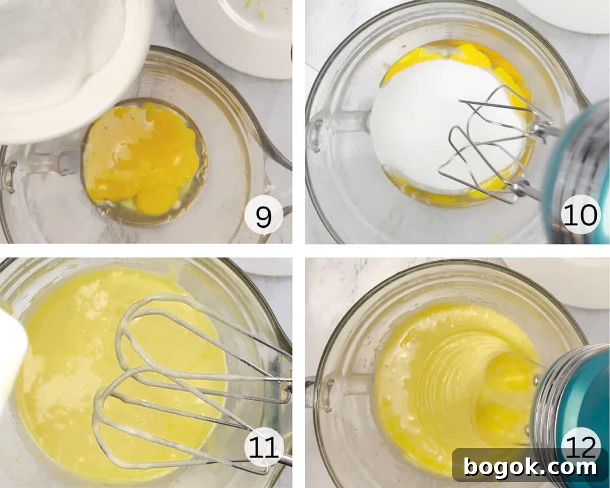 Light and Fluffy Lemon Angel Pie Recipe 6 Process for making lemon curd for pie.