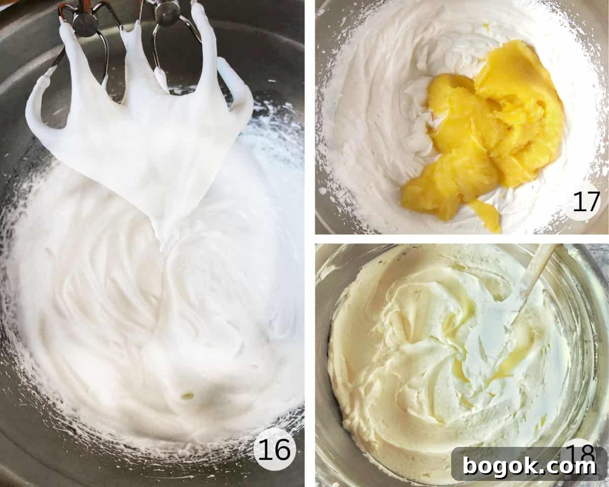 Light and Fluffy Lemon Angel Pie Recipe 8 Process pictures making lemon mousse.
