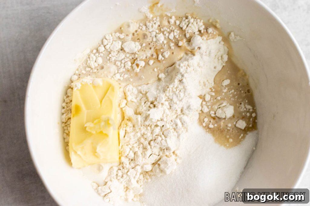 Safe-to-Eat Sugar Cookie Dough Recipe 4 ingredients in mixing bowl