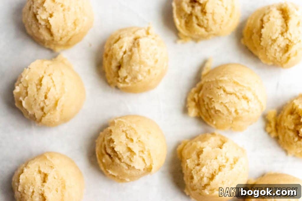 Safe-to-Eat Sugar Cookie Dough Recipe 6 balls of dough on wax paper