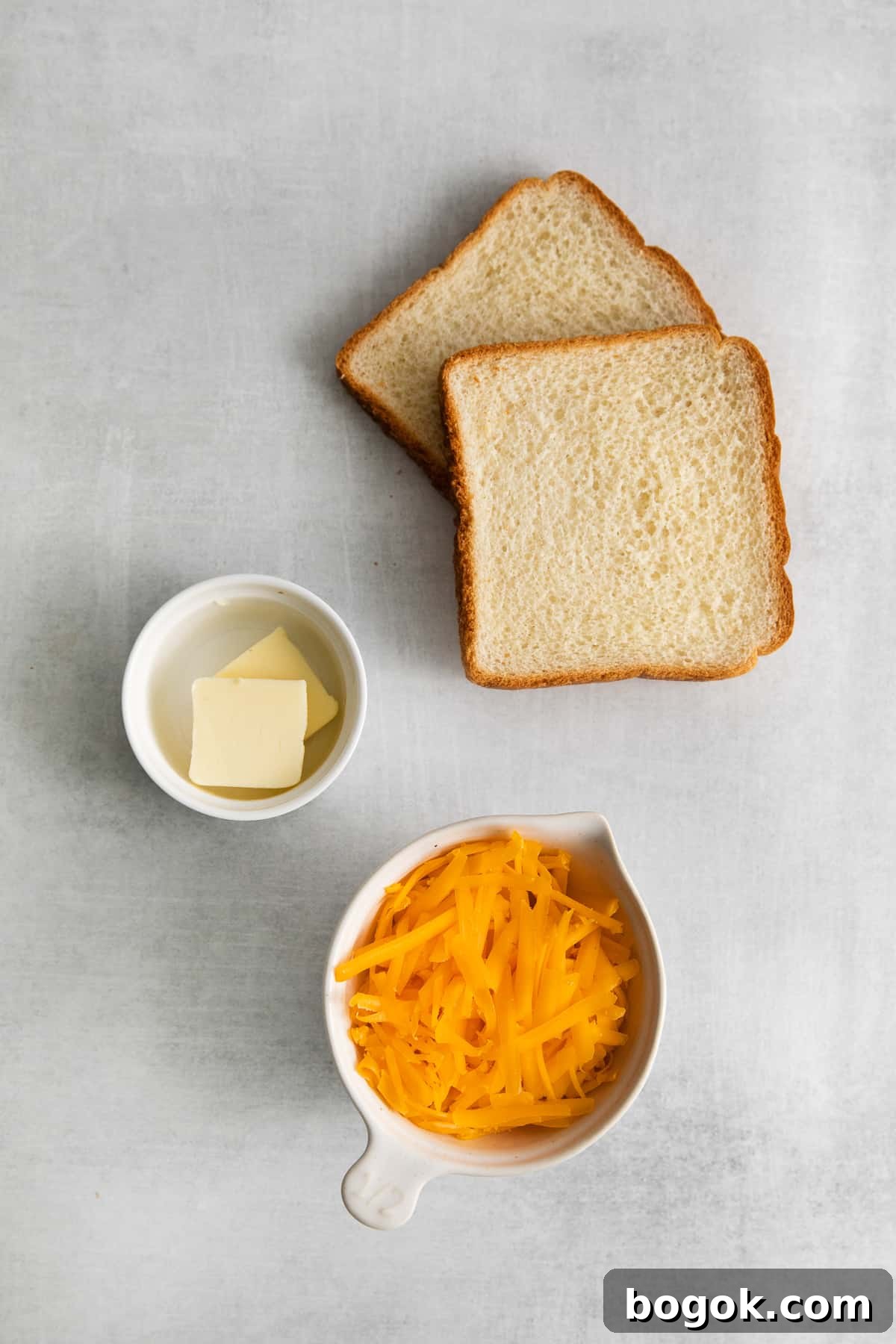 Ingredients for cheese toast Ingredients for cheese toast.