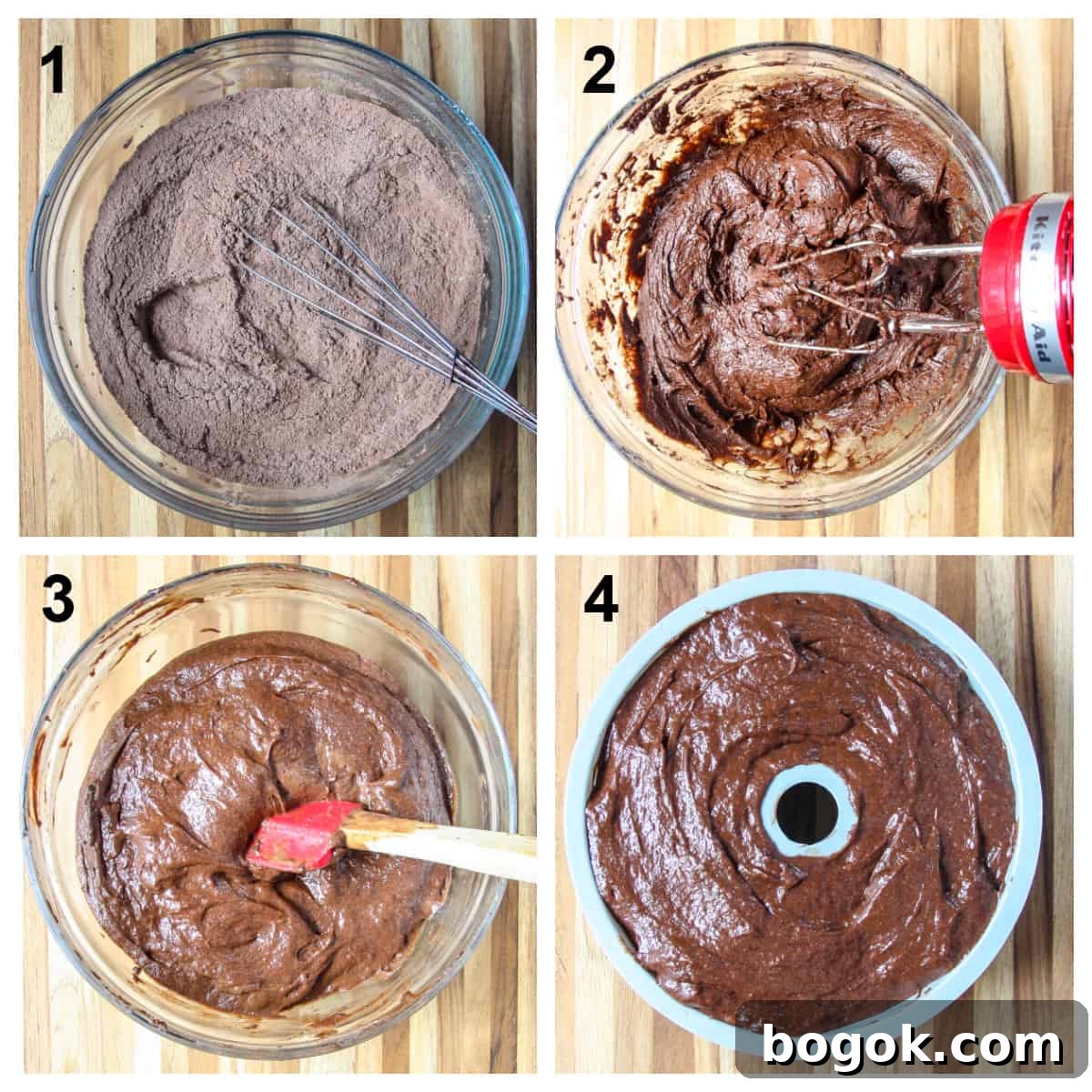 Moist Fluffy Air Fryer Cake Recipe 5 The steps for making the cake.