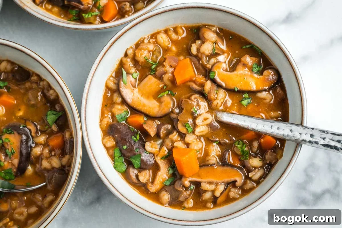 Hearty Vegan Miso Mushroom and Barley Soup Recipe 18 img 31504 17
