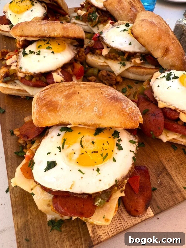 Blackstone Jambalaya Breakfast Sandwich Recipe for Skillet Mornings 7 Blackstone Jambalaya Breakfast Sandwiches