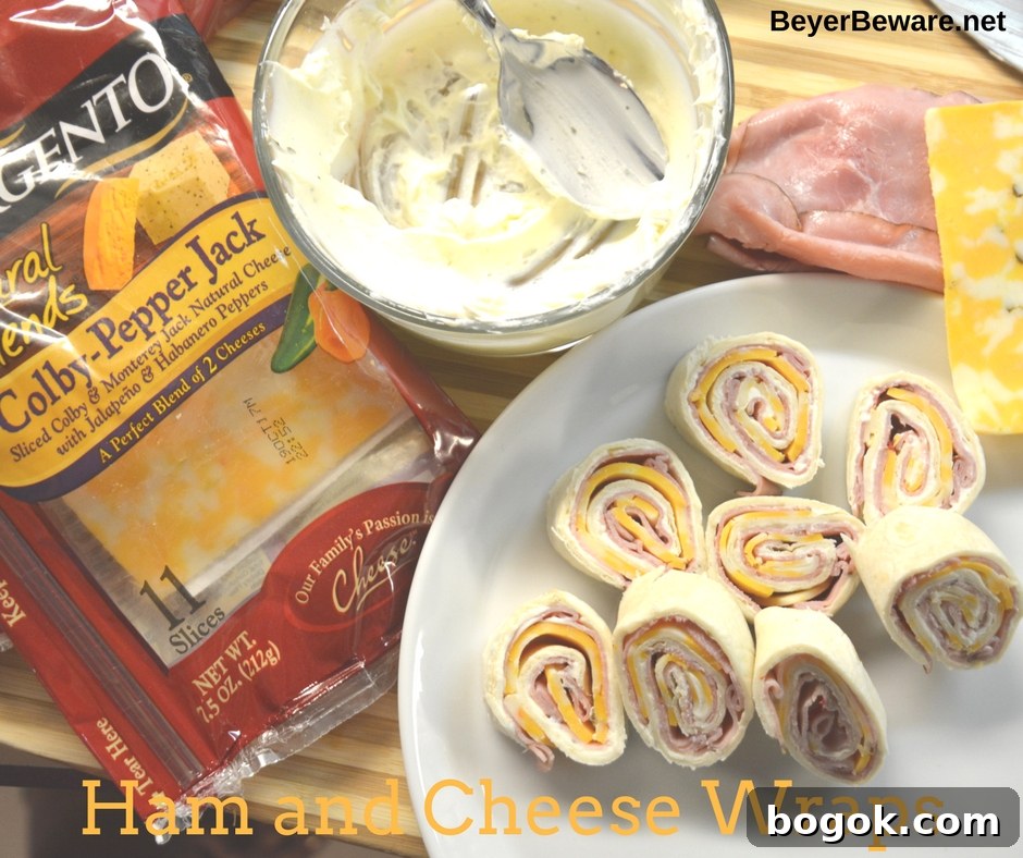 Ham and cheese ranch wraps are staple in our house in the summer. The simple recipe can be made quickly and travels well to where ever the family is heading.