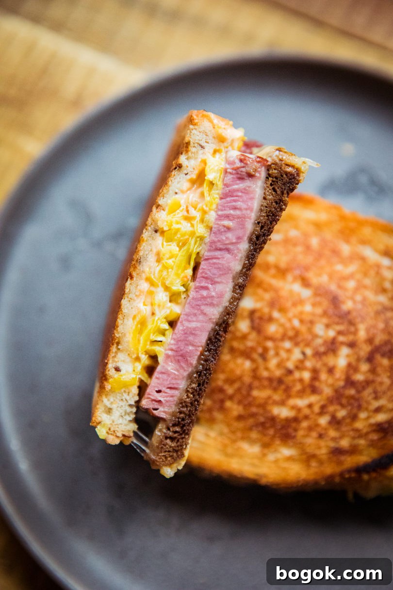 Smoked Reuben Sandwich on a Traeger Grill 4 Traeger Reuben Sandwich