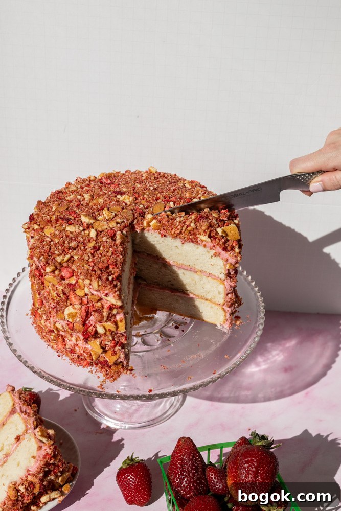 Strawberry Shortcake Cake Inspired by Ice Cream Bars 7 Strawberry Shortcake Cake