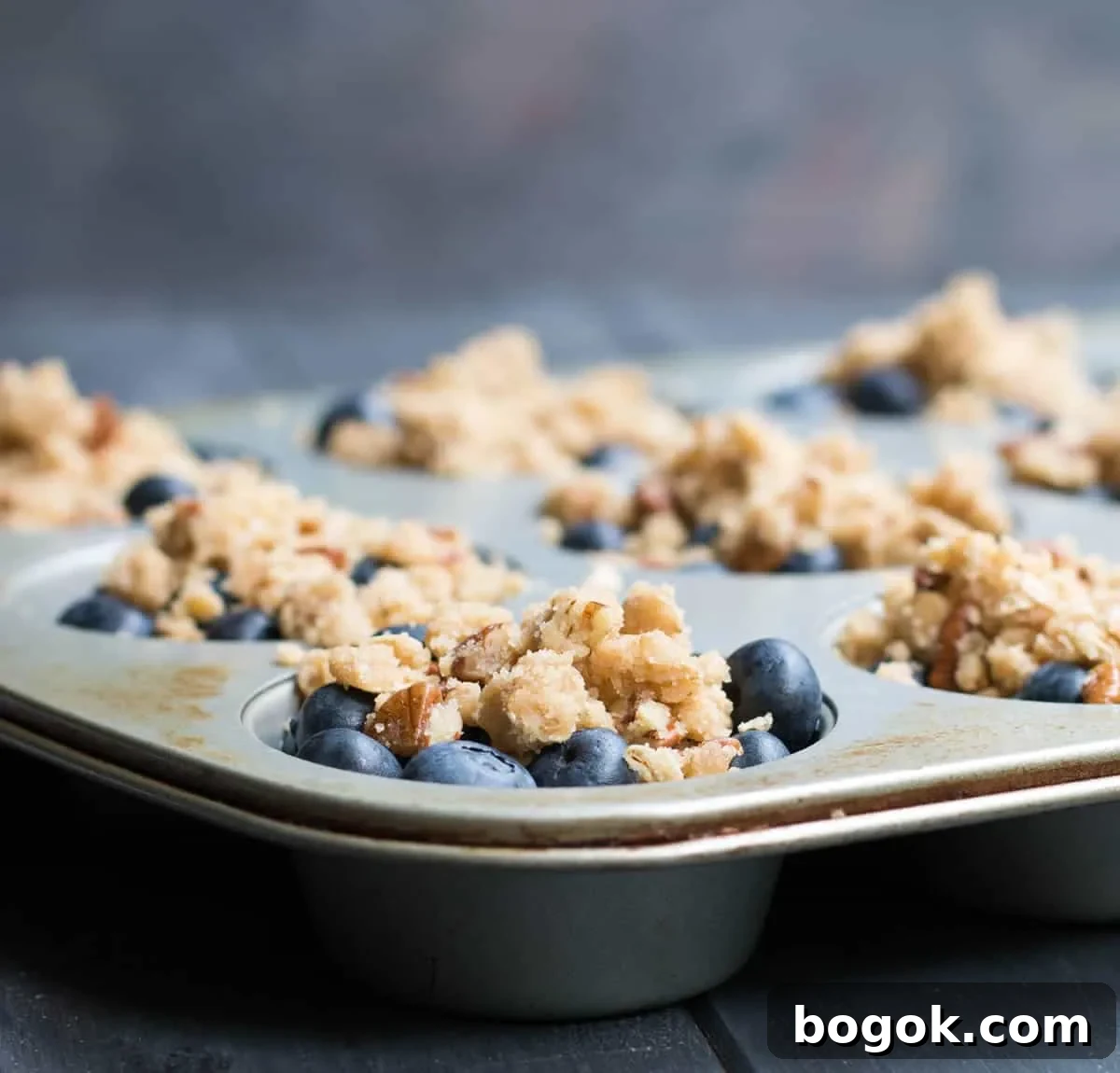 Baked Blueberry Oatmeal Pie: Comforting Breakfast Casserole 6 Blueberry Pie Baked Oatmeal. A pile of fresh blueberries and buttery crumb topping create a delicious fruity pie layer on top of hearty baked oatmeal.