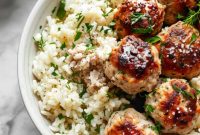 Greek-Style Chicken Meatballs with Lemon & Oregano