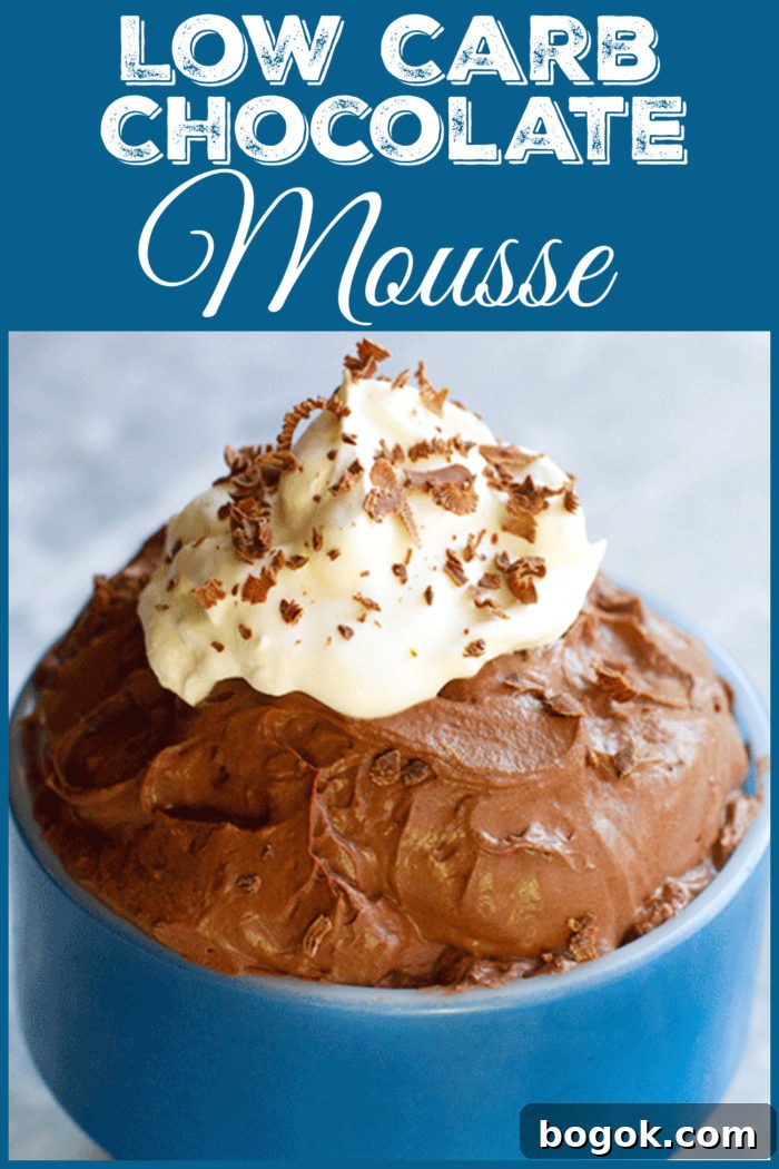 Low Carb Chocolate Mousse serving