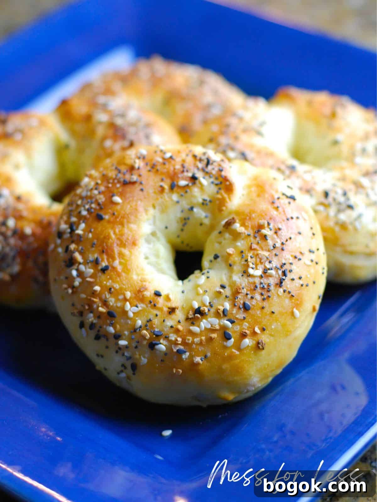 Everything bagel seasoning on bagels