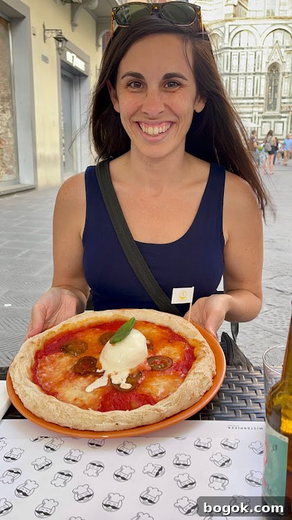 Gluten-Free Dining in Florence: Top Places & Tips 10 Jen with gluten-free pizza in Florence