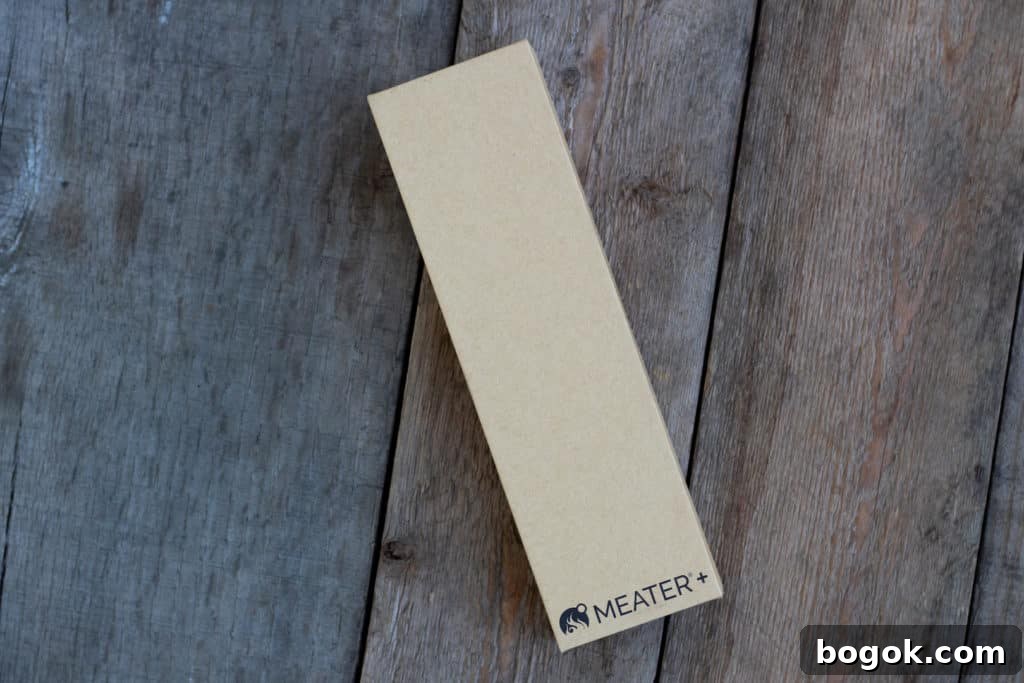Meater Plus in bamboo charging base