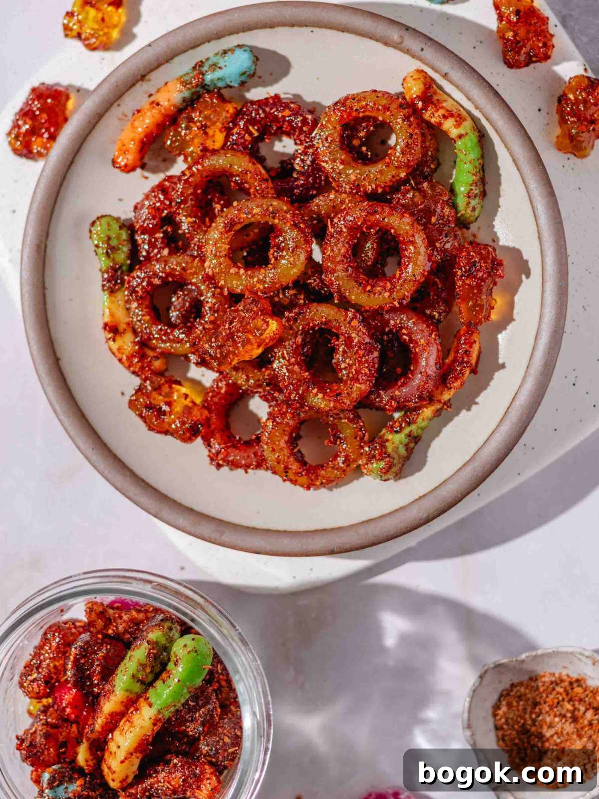How to Make Mexican Chamoy Candy: Tangy Sweet Treat 2 A plate with chamoy candy snack