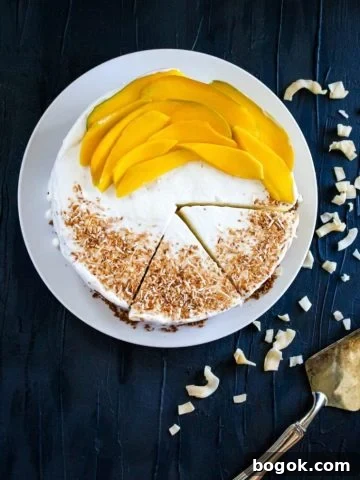 coconut-mango Ice cream pie