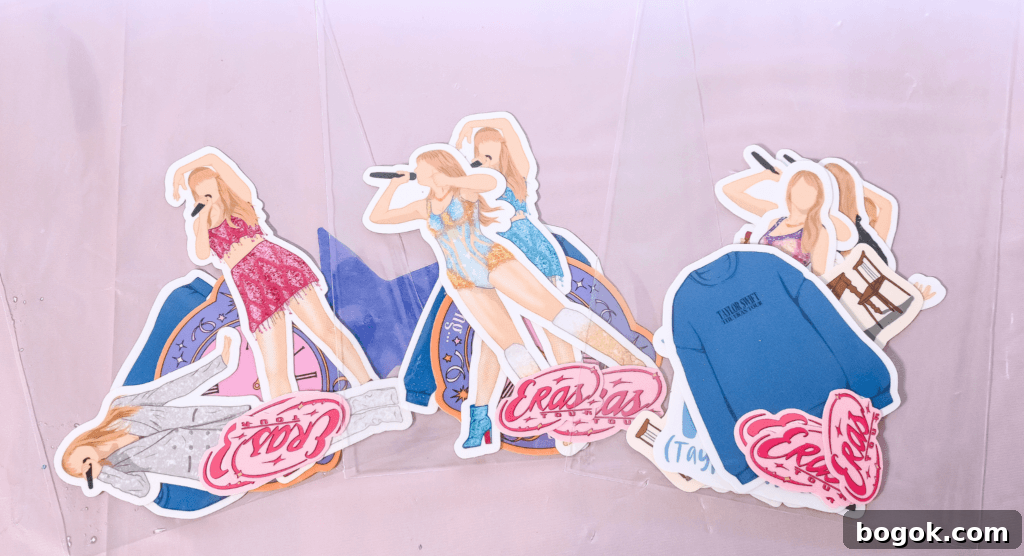 Free Taylor Swift Party Game Downloads 3 Taylor Swift stickers on a pink backgrounds