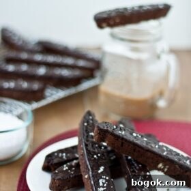 Double Chocolate Biscotti with Sea Salt